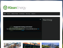 Tablet Screenshot of kleanenergy.com